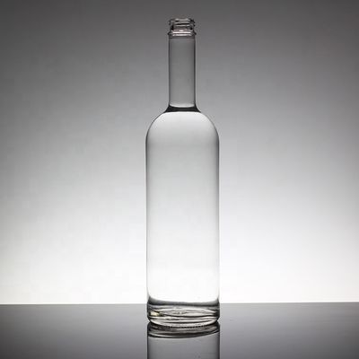 Engraving 1 Liter Glass Bottle With Cork Cap for Liquor Whisky Vodka