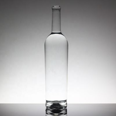 Engraving 1 Liter Glass Bottle With Cork Cap for Liquor Whisky Vodka