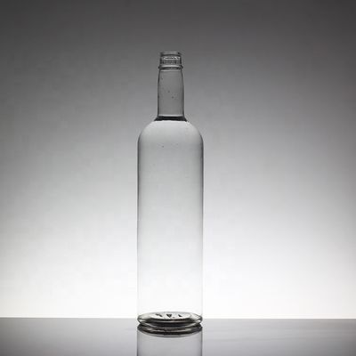 Engraving 1 Liter Glass Bottle With Cork Cap for Liquor Whisky Vodka