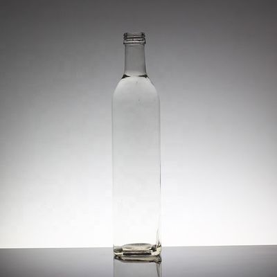 Engraving 1 Liter Glass Bottle With Cork Cap for Liquor Whisky Vodka