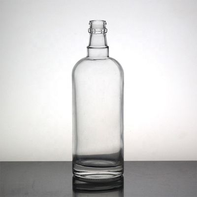 Engraving 1 Liter Glass Bottle With Cork Cap for Liquor Whisky Vodka