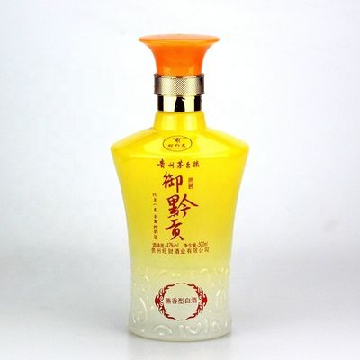 750ml Blue Square Glass Bottle with Gradient Color and Screw Cap Functional Features