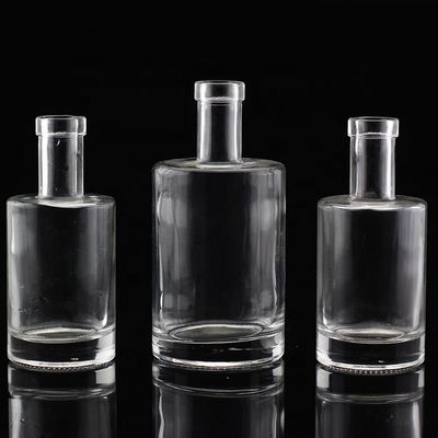 Glass Base Material Vodka Liquor Glass Bottle Different Size For Distilleries