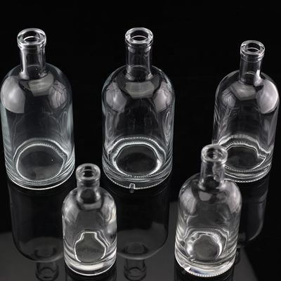 Glass Base Material Vodka Liquor Glass Bottle Different Size For Distilleries