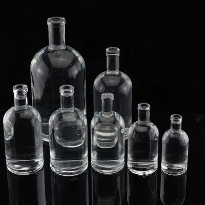 Glass Base Material Vodka Liquor Glass Bottle Different Size For Distilleries
