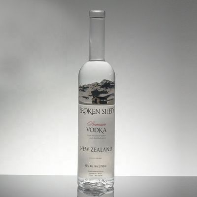 Industrial 750ml Crystal Glass Liquor Bottle with Frost/Paint/Printing Decoration