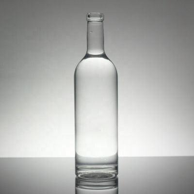 Industrial 750ml Crystal Glass Liquor Bottle with Frost/Paint/Printing Decoration