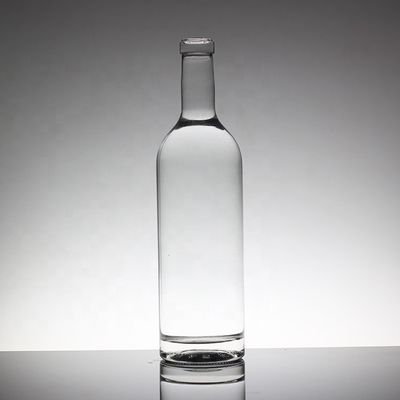 Industrial 750ml Crystal Glass Liquor Bottle with Frost/Paint/Printing Decoration