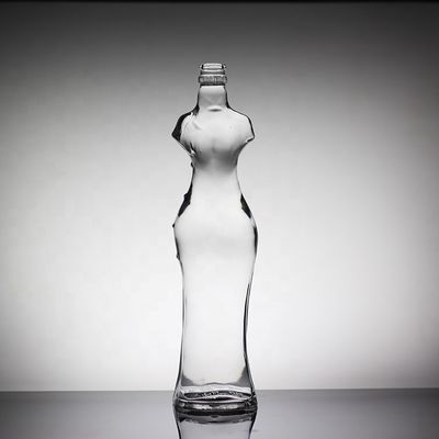 Beautiful Women Body Shaped Glass Bottle with Cork Sealing Type