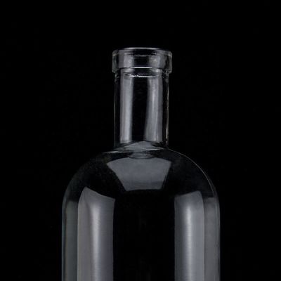 Base Material Glass Liquor Bottle 500ml 700ml 750ml with Cork Seal and Round Shape
