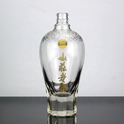Glass Sealing Type CROWN CAP 500ml 750ml Ginseng Liquor Bottle From Medicated Liquor