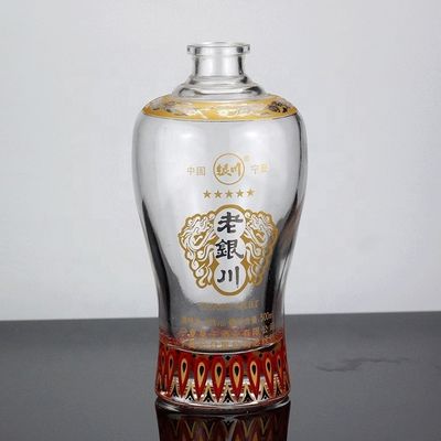 Glass Sealing Type CROWN CAP 500ml 750ml Ginseng Liquor Bottle From Medicated Liquor