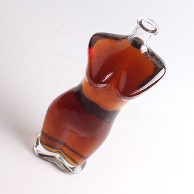 Glass Collar 75cl Lady Body Shaped Glass Bottle for Wine Liquor Vodka Creative Design