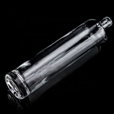 Customized 750ml Thick Bottom Straight Shape Glass Bottle for Super Flint Liquor