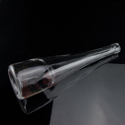 Cone Shape Screen Printing Vodka Whisky Liquor Glass Bottle 750ml with Super Flint Glass